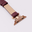 Кожаный ремешок для Apple Watch 1/2/3/4/5/6/7/8/SE/Ultra 42/44/45/49 мм,  бордовый