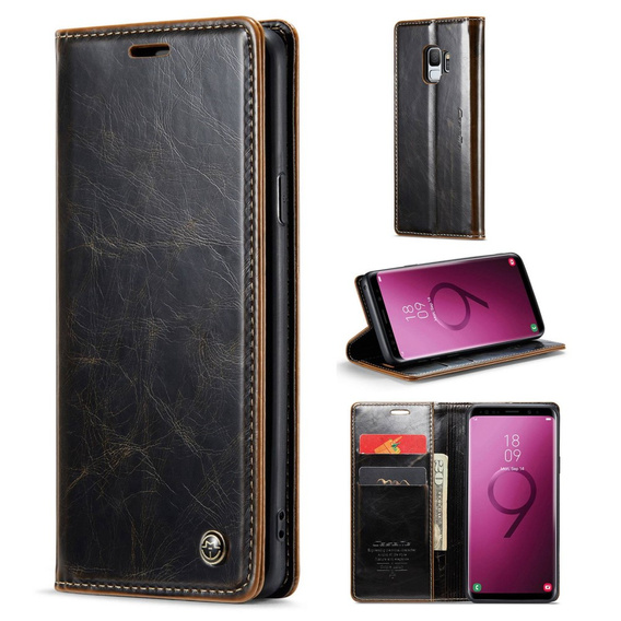 Флип-кейс CASEME для Samsung Galaxy S9, Waxy Textured, кофе