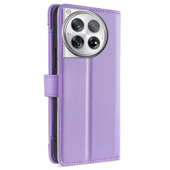 Откидной чехол для OnePlus 12 5G, Wallet Zipper Pocket, фиолетовый