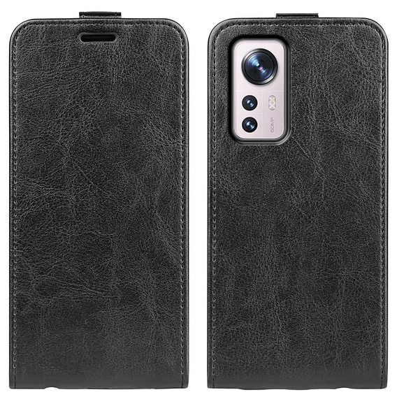 Откидной чехол для Xiaomi 12 / 12X, Flip, чёрный