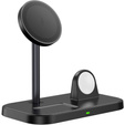 Беспроводное индуктивное зарядное устройство Tech-Protect A12 3 в 1, Black