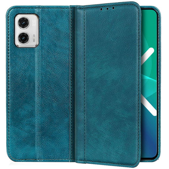 Флип-кейс для Motorola Moto G73 5G, Split Leather, бирюзовый