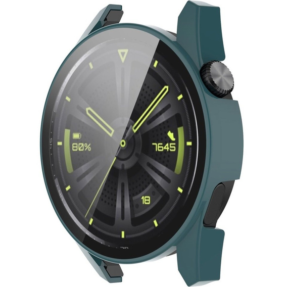 2в1 чохол та захисне скло для годинника Huawei Watch GT 3 42mm, Case, Green