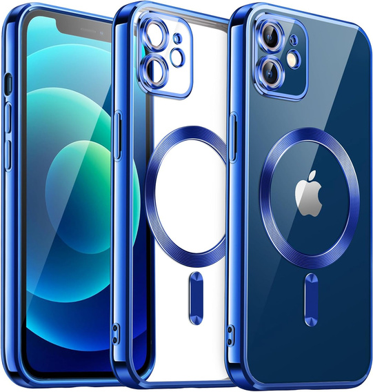 Чохол для iPhone 12, Electro MagSafe, м'яти + Скло на екран
