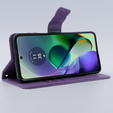 Откидной чехол для Motorola Moto G54 5G, Butterfly, фиолетовый