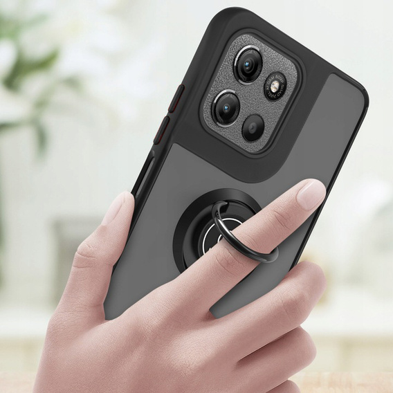 Чохол для Motorola Moto G15 / Motorola Moto G15 Power, Frosted Ring, чорний