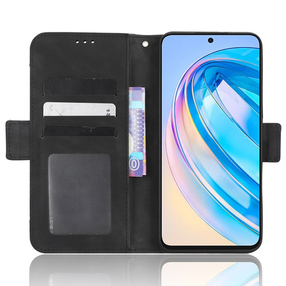 Откидной чехол для Honor X8a 4G, Card Slot, чёрный