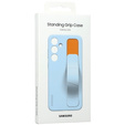 Оригинальный чехол Samsung для Galaxy S24, Silicone Standing Grip Case, светло-синий
