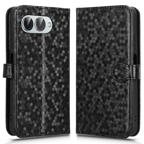 Флип-кейс для T Phone 3 5G, Wallet Rhombus, чёрный