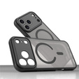 Матовый чехол для iPhone 17 Pro Max, для MagSafe, с защитой камеры, черный