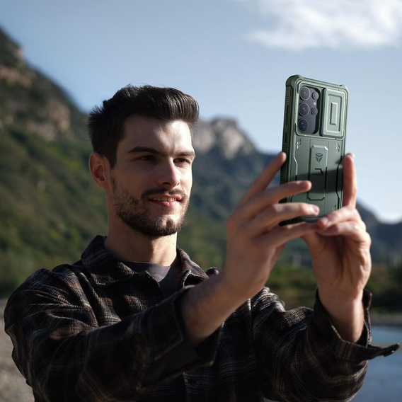 Броньований чохол для Samsung Galaxy S24 Ultra, Dexnor Full Body (Two Frames), зелений