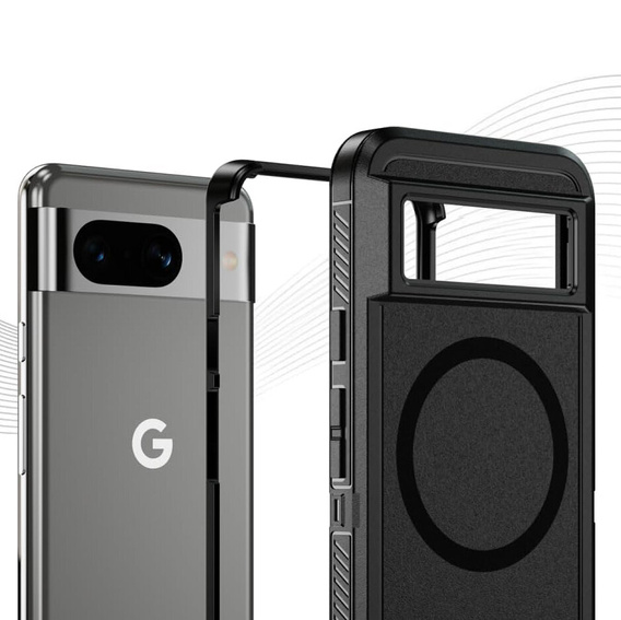 Чохол з рамкою для Google Pixel 8, для MagSafe, чорний