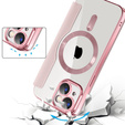 Чохол-книжка для iPhone 15, RFID Wallet MagSafe CamShield, рожевий