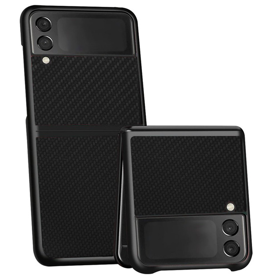 Чехол Carbon Fiber для Samsung Galaxy Z Flip 3, Black