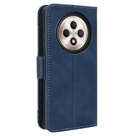 Откидной чехол для Oppo Reno 12FS / 12F, Card Slot, темно-синий
