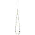 Чехол Guess IML Flowers Electroplated Allover With Beads Strap, для MagSafe, с ремешком для iPhone 17 Pro Max