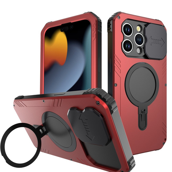 Чохол для iPhone 15 Pro Max, DefenderMag, червоний