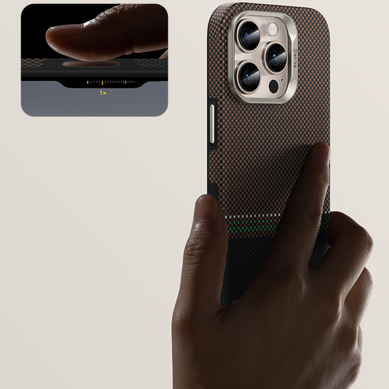 Чохол BENKS Kevlar Magnetic Armor Pro Prestige 600D Y065 для MagSafe з активною кнопкою для iPhone 16 Pro