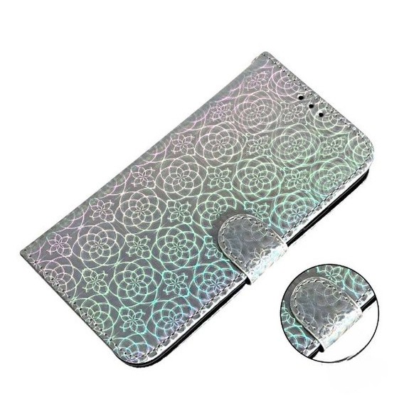 Откидной чехол для Oppo A17, Wallet mandala, серый
