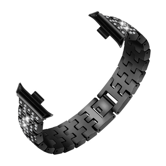 Бриллиантовый браслет для Xiaomi Smart Band 8 Pro, черный