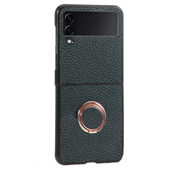 Чехол для Samsung Galaxy Z Flip 4 5G, Litchi Texture, Green