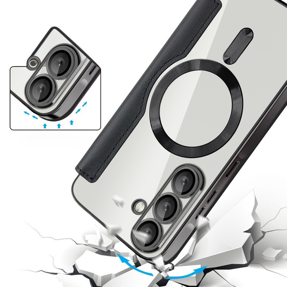 Откидной чехол для Samsung Galaxy A26, RFID Wallet MagSafe CamShield, чёрный