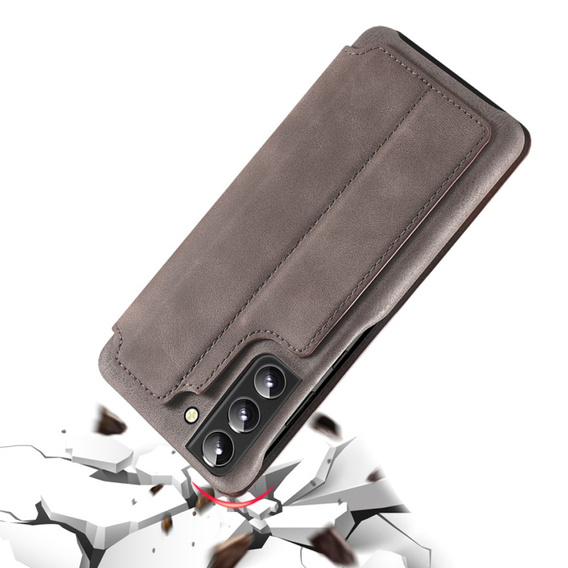 Откидной чехол для Samsung Galaxy S22+ Plus 5G, LC.IMEEKE, кофе