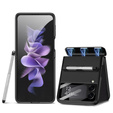 Чехол GKK Ring Holder + Pen до Samsung Galaxy Z Flip3 5G, Black