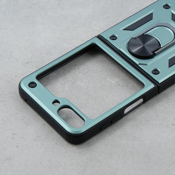 Бронированный Чехол до Samsung Galaxy Z Flip5 5G, Nox Case Ring, зелёный