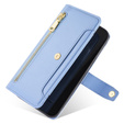Откидной чехол для Samsung Galaxy A25 5G, Wallet Zipper Pocket, синий
