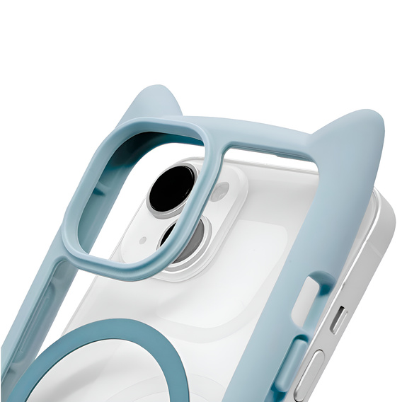 Чохол для iPhone 13 / iPhone 14, для MagSafe, Cute Cat, м'яти + захисне скло