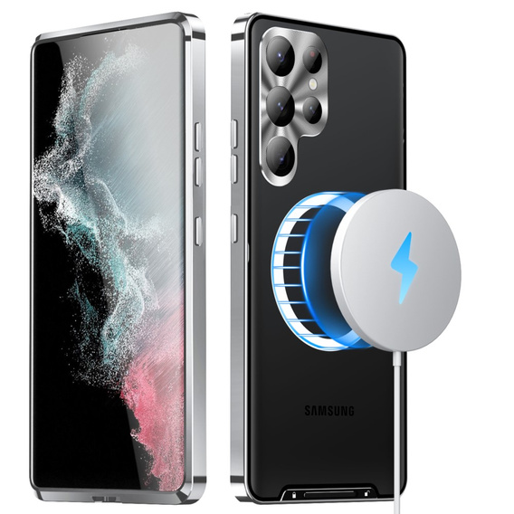 Защитный чехол для камеры Samsung Galaxy S23 Ultra, CamShield MagSafe, прозрачный / серебряный