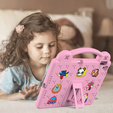 Детский чехол для iPad 10.2" 2021/2020/2019 (9/8/7 gen.) / Air 10.5" 2019 (3 gen.), Cute Patterns, с подставкой, розовый