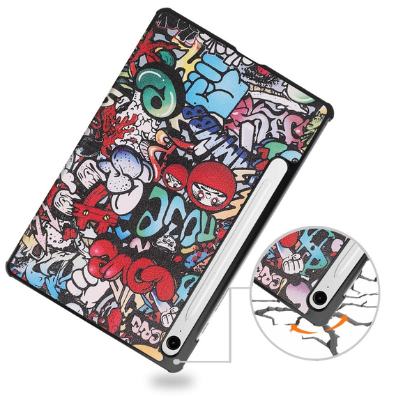 Чехол для Samsung Galaxy Tab S10 Lite / S10 FE / S9 FE, с откидной крышкой, graffiti