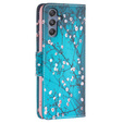 Откидной чехол для Samsung Galaxy M34, Wallet, Sakura, синий