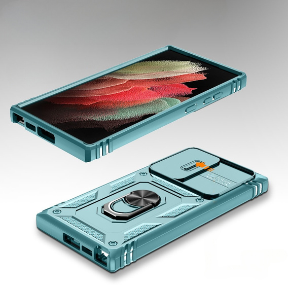Чохол NOX Camera Slide Samsung Galaxy S23 Ultra, CamShield Slide, зелений