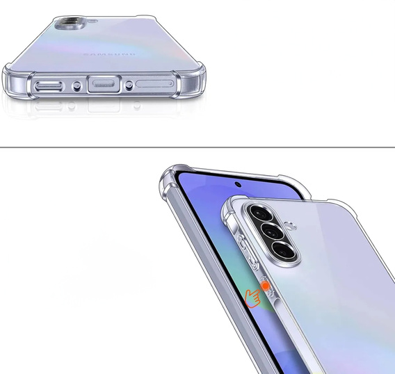 Чехол для Samsung Galaxy A36, Erbord Dropproof, прозрачный + стекло