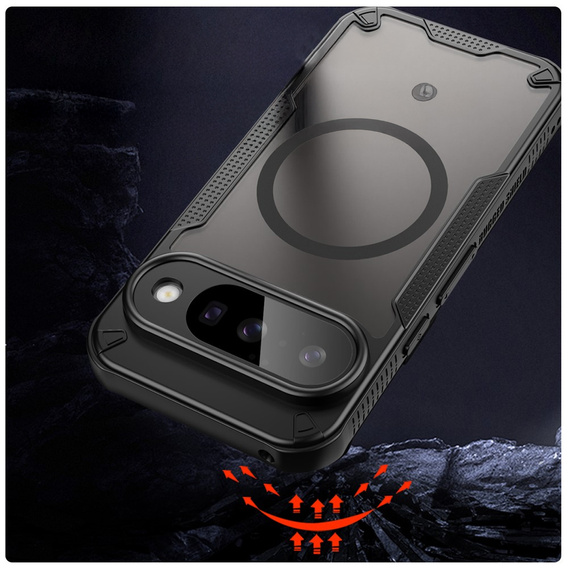 Бронированный чехол для Google Pixel 10 Pro XL, для MagSafe, матовый, черный