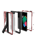 Бронированный чехол для Samsung Galaxy Z Fold6 5G, алюминиевый, с подставкой и местом для стилуса, красный