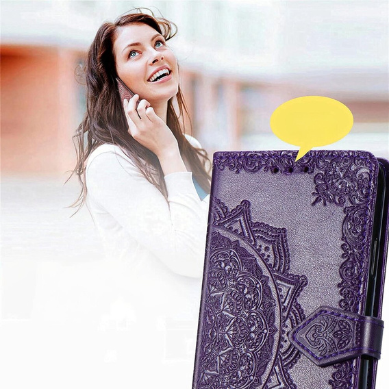 Чохол-книжка для Samsung Galaxy M55 5G, Mandala, фіолетовий