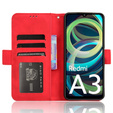 Откидной чехол для Xiaomi Redmi A3, Card Slot, красный