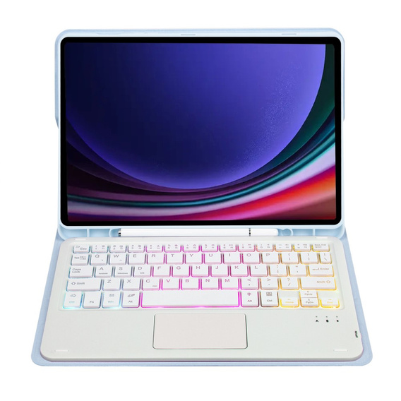 Чехол + клавиатура Samsung Galaxy Tab S9 FE X510 / X516, with touchpad, светло-голубой