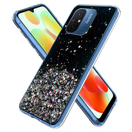 Чехол до Xiaomi Redmi 12C, Glittery, чёрный
