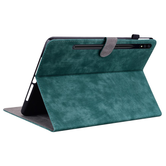 Чехол до Samsung Galaxy Tab S9, Wallet Pen Slot, зелёный