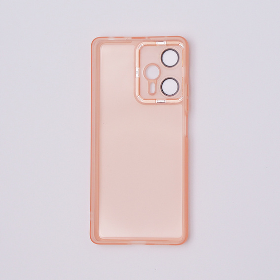 Чoхол до Xiaomi Poco F5, Fusion Hybrid, прозорий / рожевий