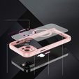 Чохол для iPhone 15, ERBORD Impact Guard, MagSafe, рожевий