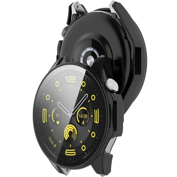 Чехол 2 в 1 + закаленное стекло для Huawei Watch GT 4 46mm, чёрный