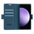 Чехол для Samsung Galaxy S23 FE, ERBORD Glossy Litchi, кошелек с клапаном, синий