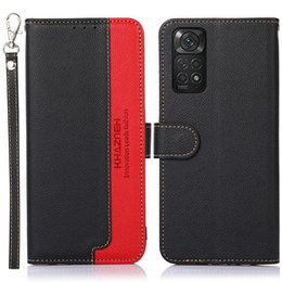 Чехол Wallet до Xiaomi Redmi Note 11/11S, KHAZNEH, Dual Color, Black
