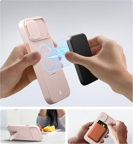 Чехол для iPhone 12 / 12 Pro, Suritch Shockproof, для MagSafe, розовый